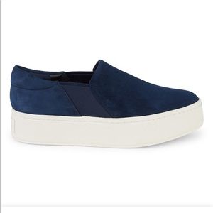 Vince Warren Velvet Flatform Sneakers